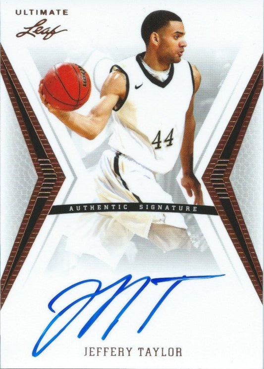  2012-13 Leaf Ultimate JEFFERY TAYLOR Auto NBA Basketball Autograph 01613 Image 1