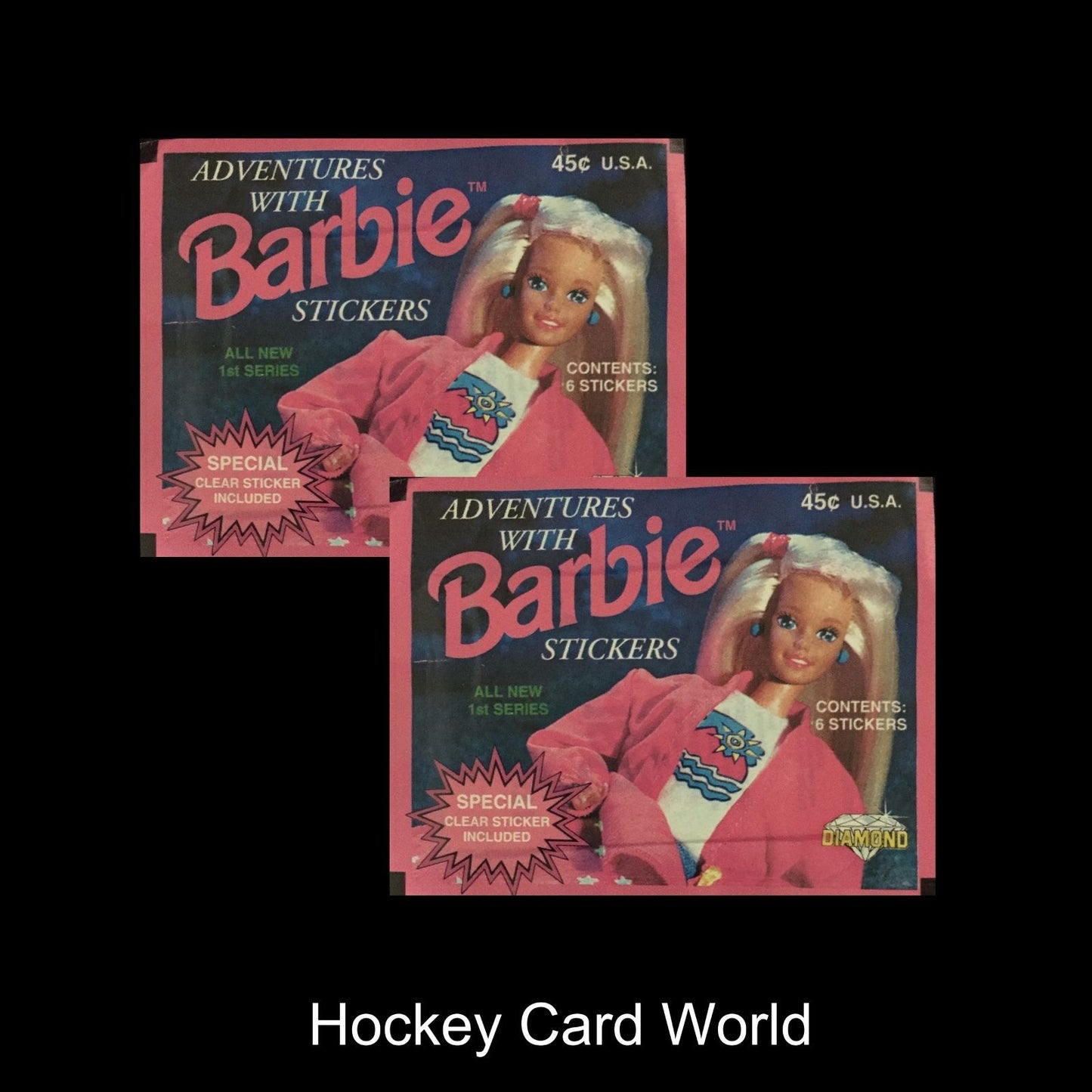  1994 Mattel Diamond Barbie - 6 Sticker Pack x2 (2 Pack Lot - 12 Stickers) Image 1