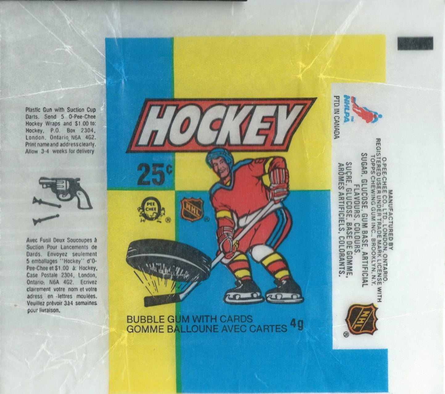  1983-84 O-Pee-Chee Original Wax Wrapper + PELLE LINDBERGH Rookie Display Image 4