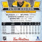 2021-22 Upper Deck Tim Hortons #37 Patrice Bergeron Hockey Boston Bruins  Image 2