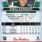2021-22 Upper Deck Tim Hortons #98 Kirill Kaprizov Hockey Minnesota Wild  Image 2