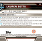 2022-23 Bowman University Chrome Basketball #49 Lauren Betts  Bowman  V97351 Image 2