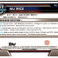 2022-23 Bowman University Chrome Basketball #56 MJ Rice  Bowman  Kansas  V97359 Image 2