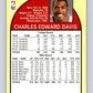 1990-91 Hopps Basketball #62 Charles Davis  SP Chicago Bulls  Image 2