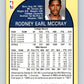 1990-91 Hopps Basketball #259 Rodney McCray  SP Sacramento Kings  Image 2