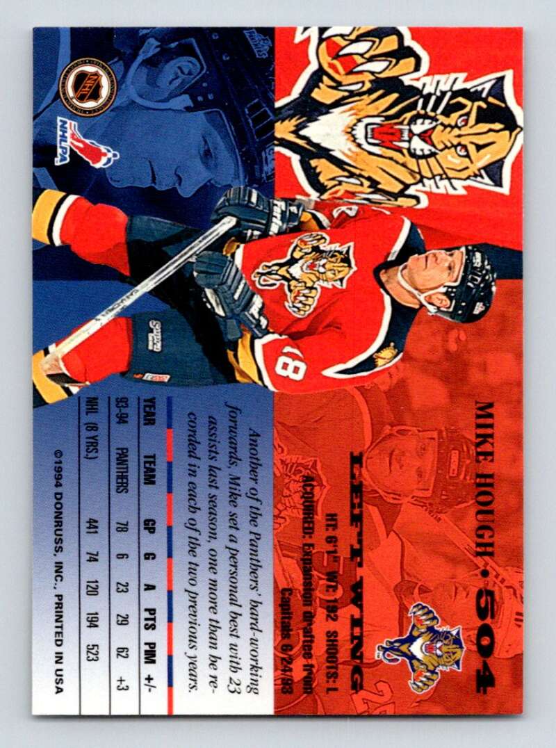 1994-95 Leaf #504 Mike Hough  Florida Panthers  Image 2