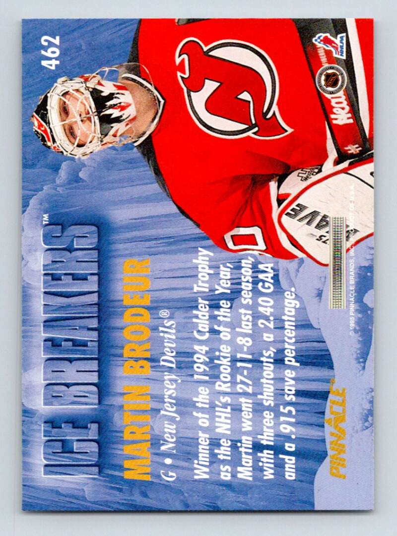 1994-95 Pinnacle #462 Martin Brodeur IB  New Jersey Devils  Image 2