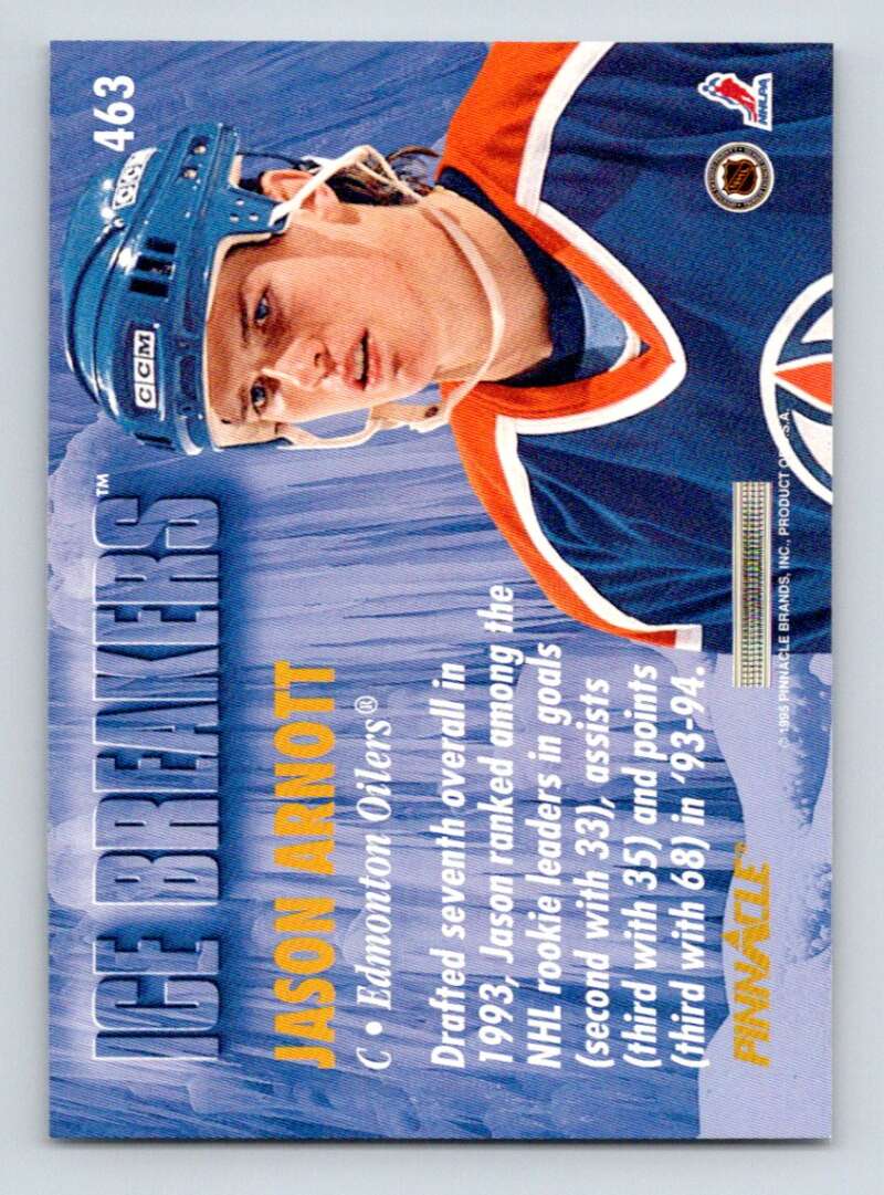 1994-95 Pinnacle #463 Jason Arnott IB  Edmonton Oilers  Image 2