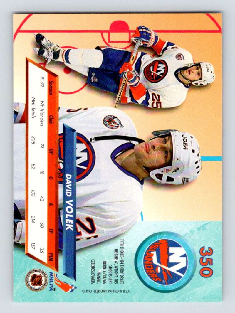 1992-93 Fleer Ultra #350 David Volek   Image 2