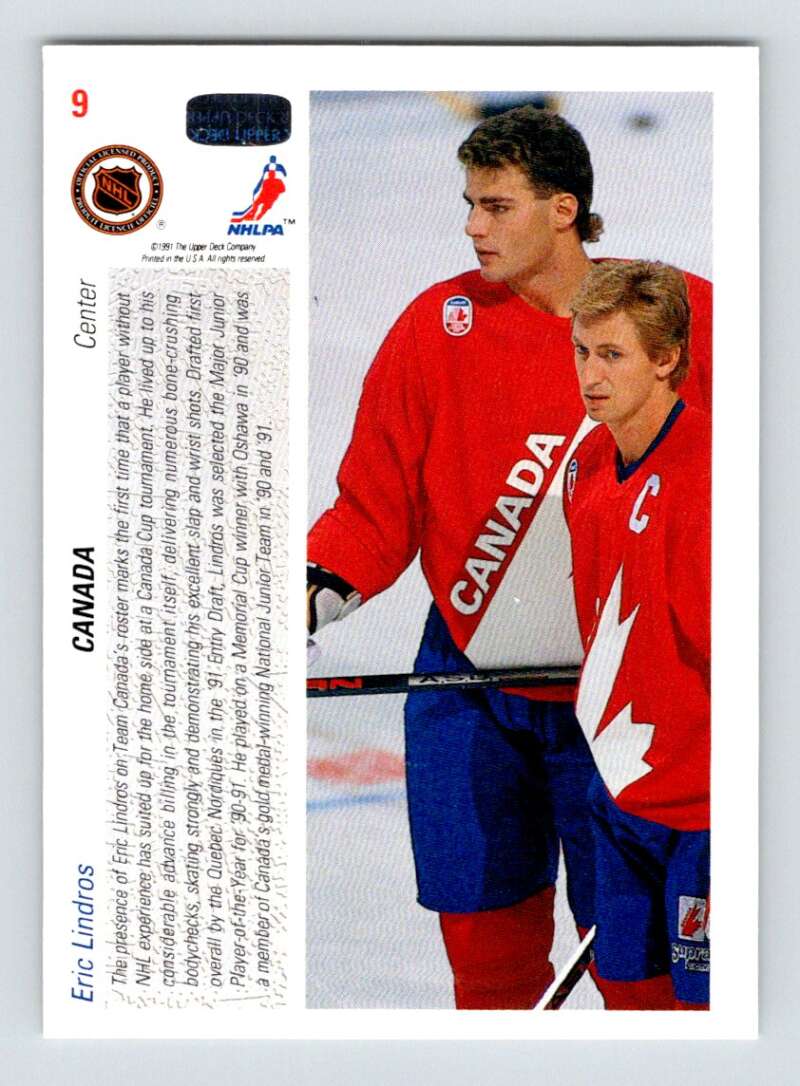 1991-92 Upper Deck #9 Eric Lindros   Image 2
