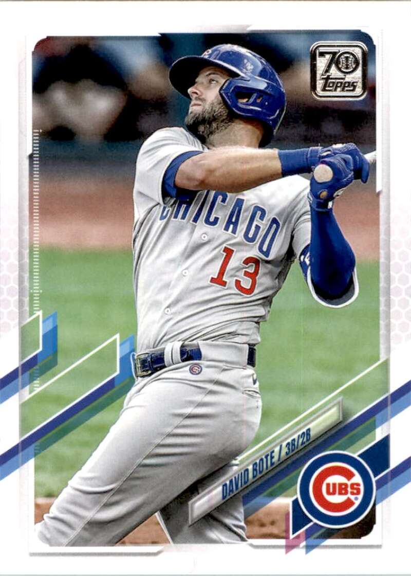 2021 Topps Baseball  #4 David Bote  Chicago Cubs  Image 1