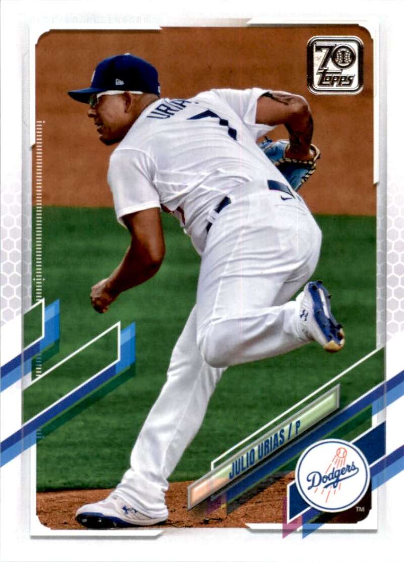 2021 Topps Baseball  #5 Julio Urias  Los Angeles Dodgers  Image 1