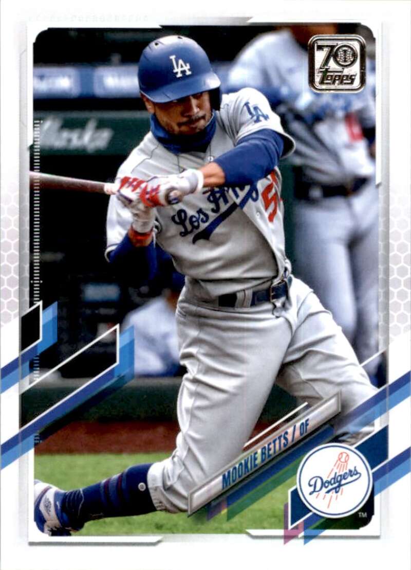 2021 Topps Baseball  #13 Mookie Betts  Los Angeles Dodgers  Image 1