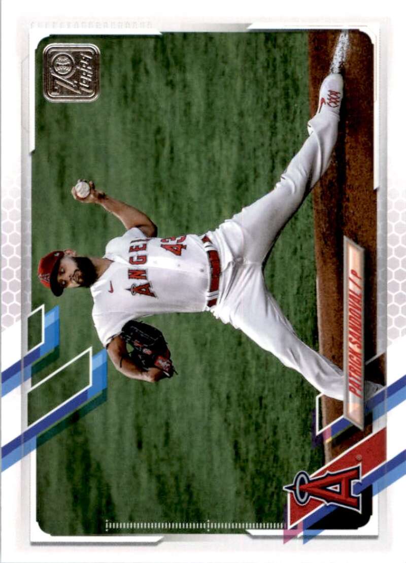 2021 Topps Baseball  #16 Patrick Sandoval  Los Angeles Angels  Image 1