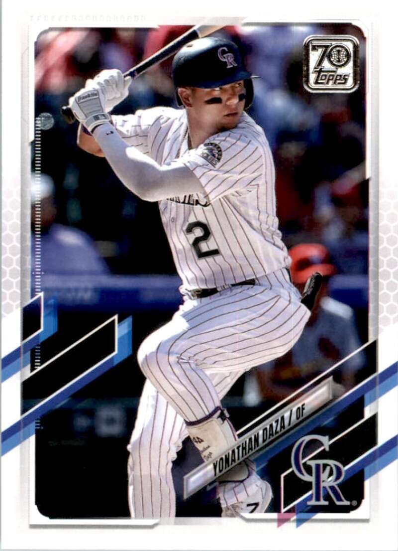 2021 Topps Baseball  #33 Yonathan Daza  Colorado Rockies  Image 1