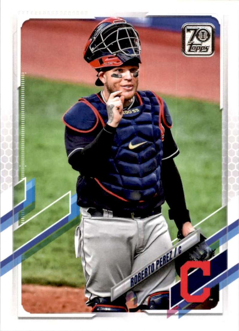 2021 Topps Baseball  #34 Roberto Perez  Cleveland Indians  Image 1