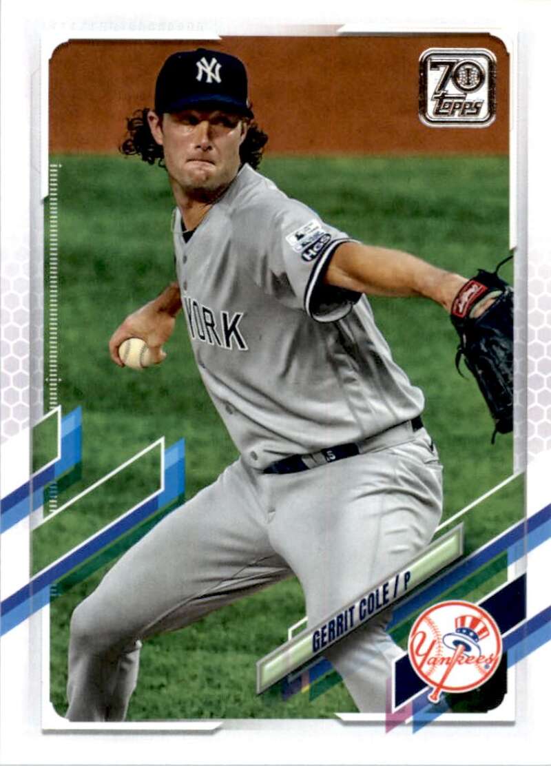 2021 Topps Baseball  #95 Gerrit Cole  New York Yankees  Image 1