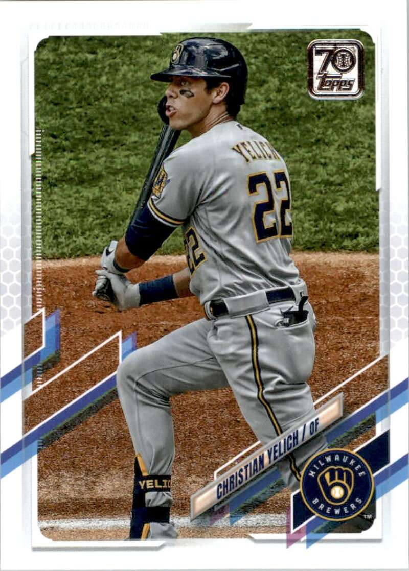 2021 Topps Baseball  #100 Christian Yelich  Milwaukee Brewers  Image 1