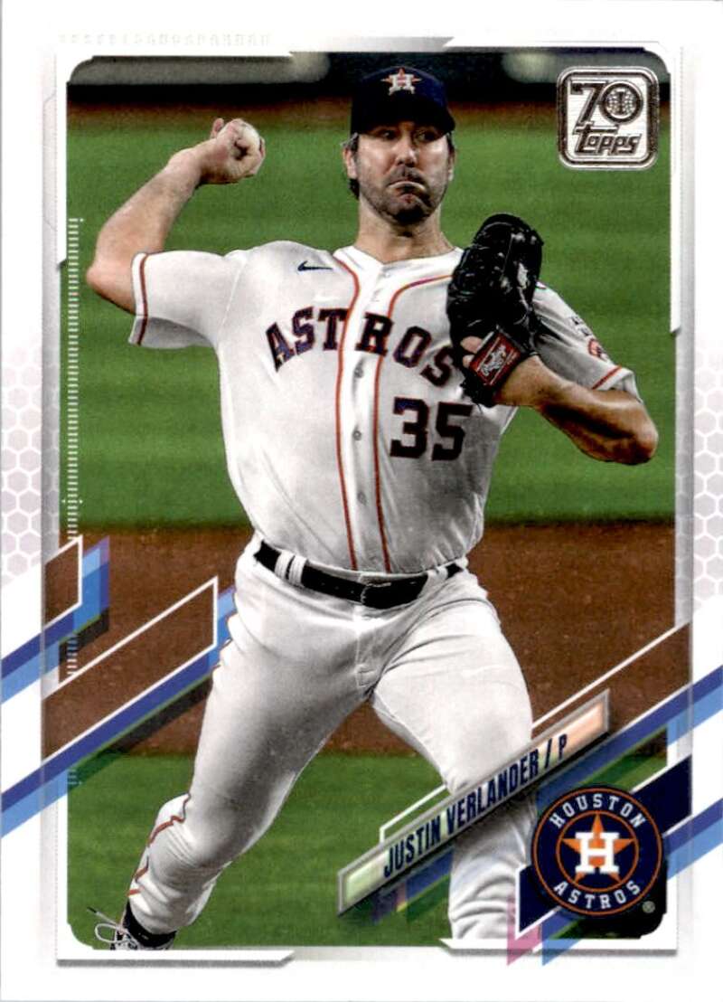 2021 Topps Baseball  #112 Justin Verlander  Houston Astros  Image 1