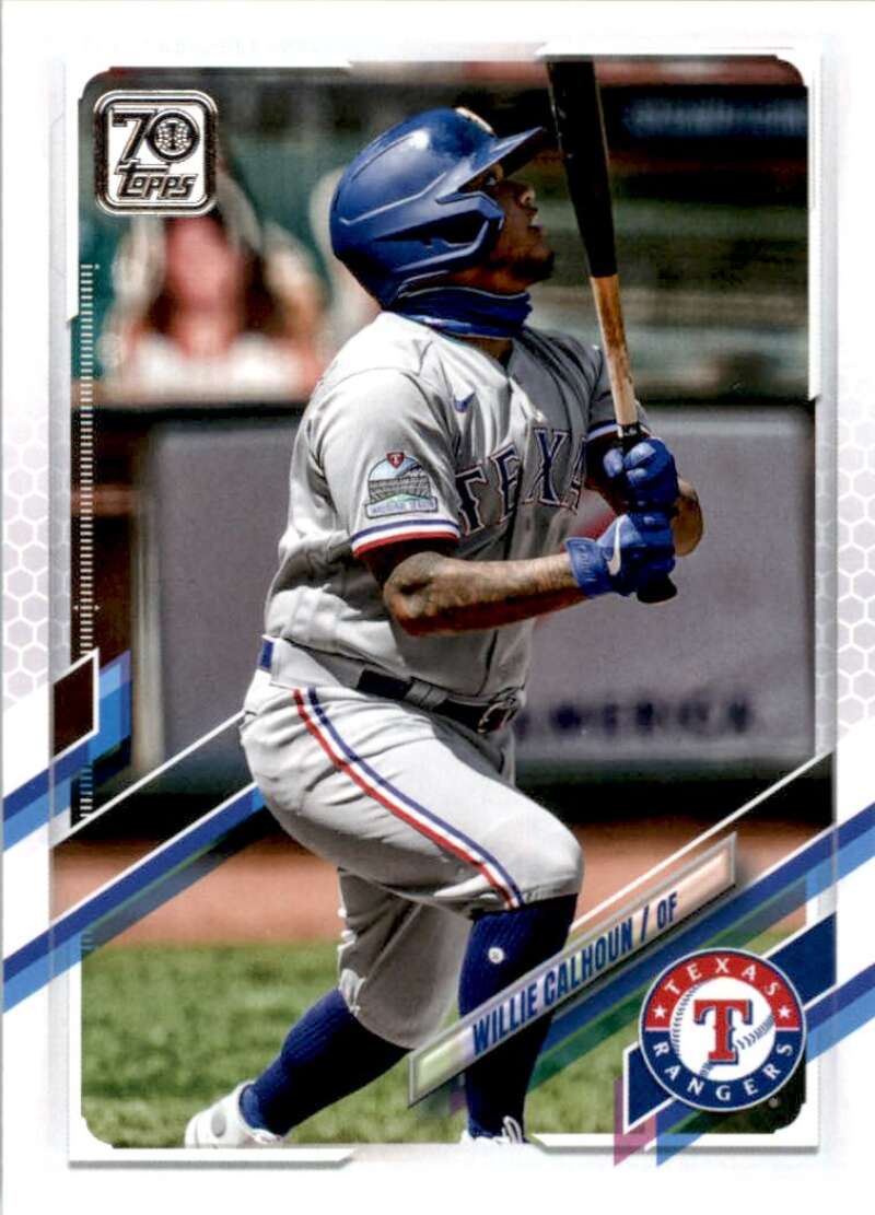 2021 Topps Baseball  #115 Willie Calhoun  Texas Rangers  Image 1