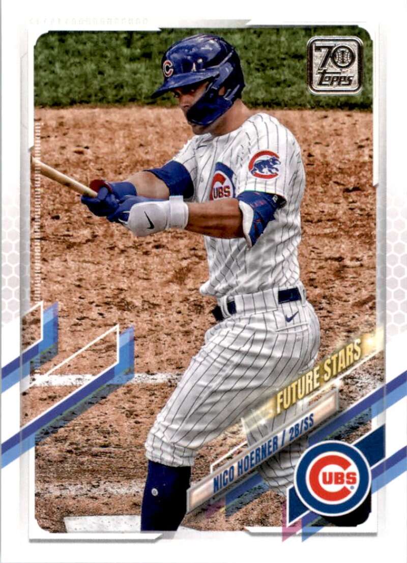 2021 Topps Baseball  #116 Nico Hoerner  Chicago Cubs  Image 1