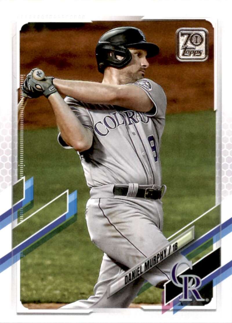 2021 Topps Baseball  #129 Daniel Murphy  Colorado Rockies  Image 1