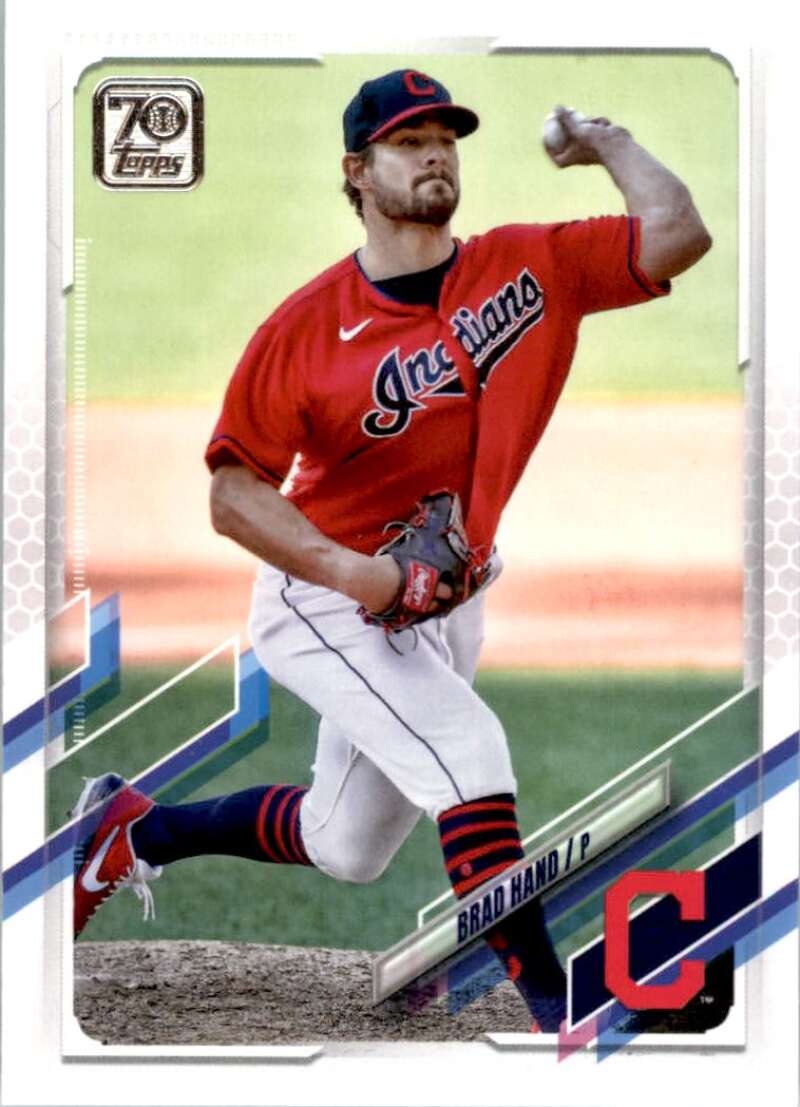 2021 Topps Baseball  #175 Brad Hand  Cleveland Indians  Image 1