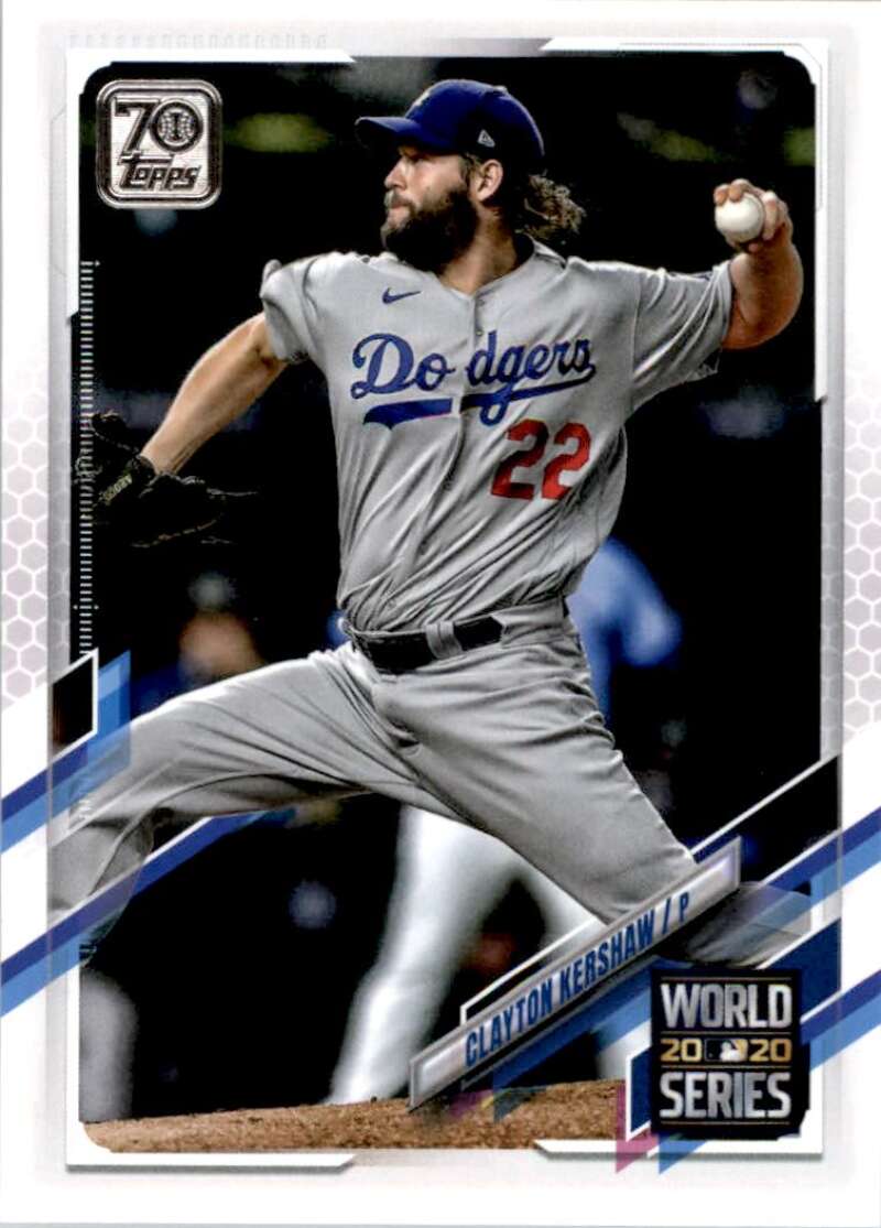 2021 Topps Baseball  #179 Clayton Kershaw  Los Angeles Dodgers  Image 1