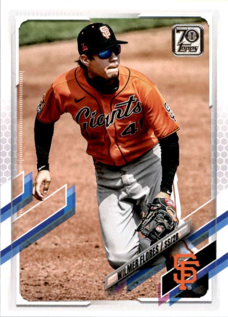 2021 Topps Baseball  #191 Wilmer Flores  San Francisco Giants  Image 1