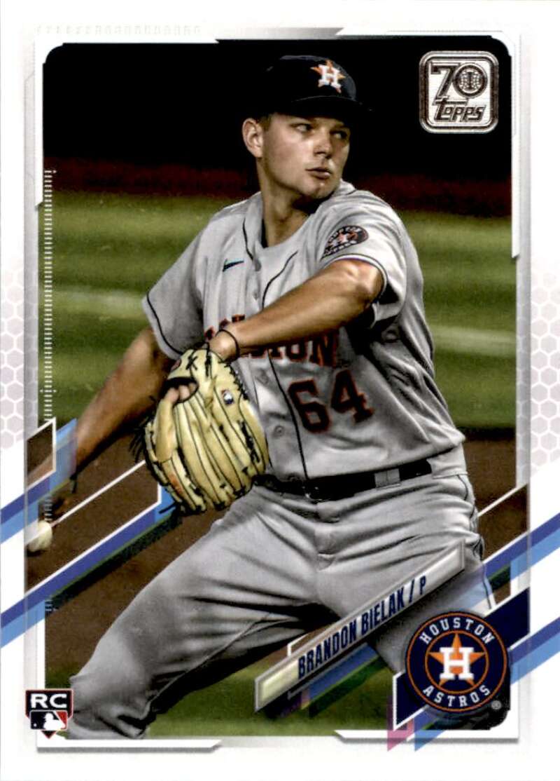 2021 Topps Baseball  #193 Brandon Bielak  RC Rookie Houston Astros  Image 1