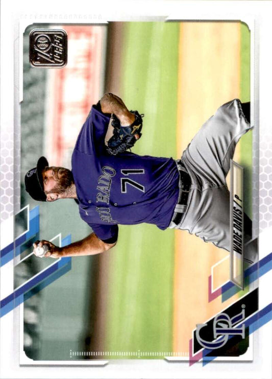 2021 Topps Baseball  #206 Wade Davis  Colorado Rockies  Image 1