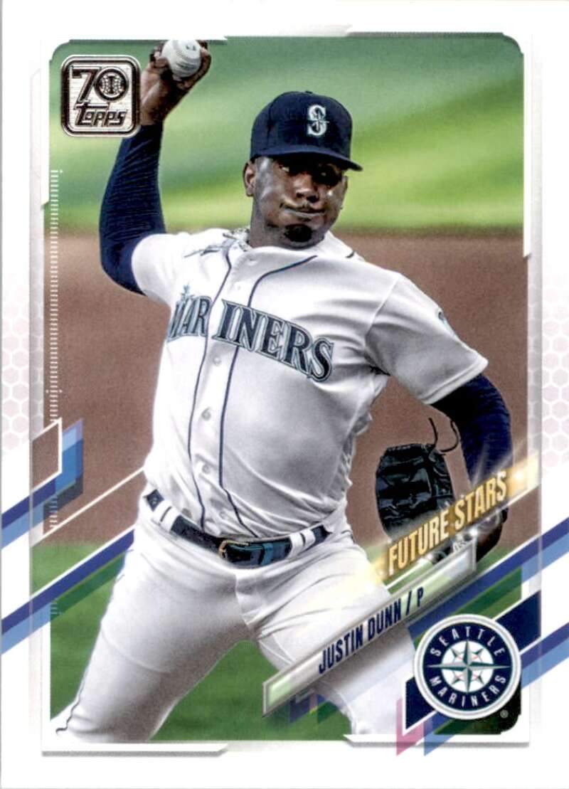 2021 Topps Baseball  #215 Justin Dunn  Seattle Mariners  Image 1