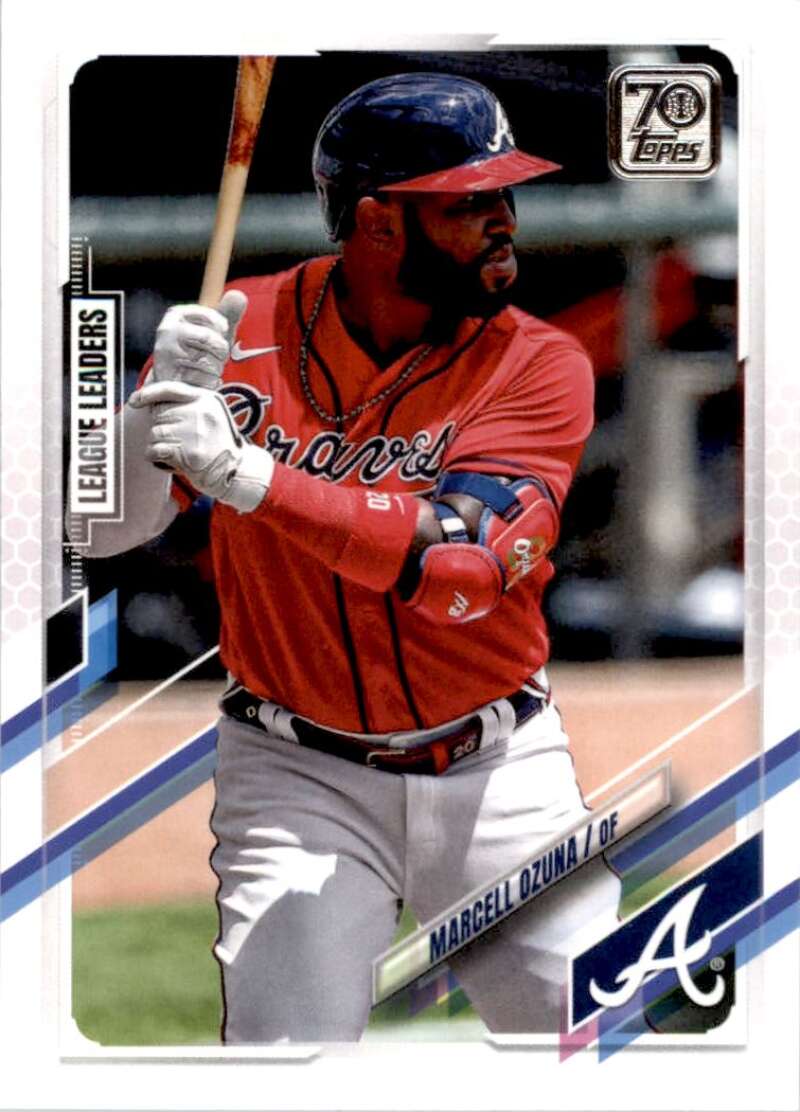 2021 Topps Baseball  #220 Marcell Ozuna  Atlanta Braves  Image 1