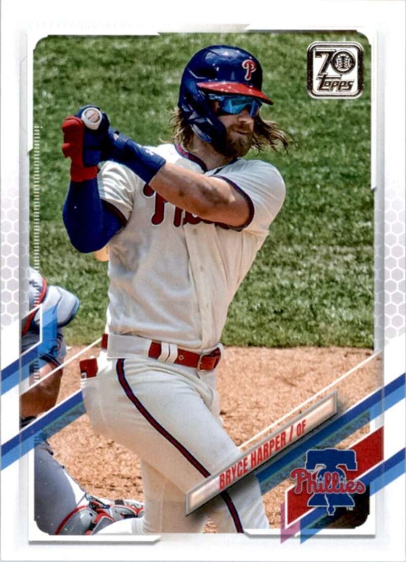 2021 Topps Baseball  #250 Bryce Harper  Philadelphia Phillies  Image 1