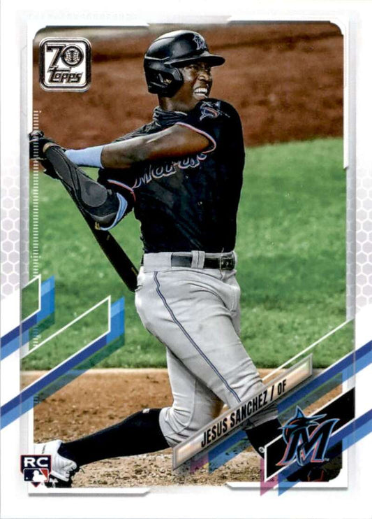 2021 Topps Baseball  #269 Jesus Sanchez  RC Rookie Miami Marlins  Image 1