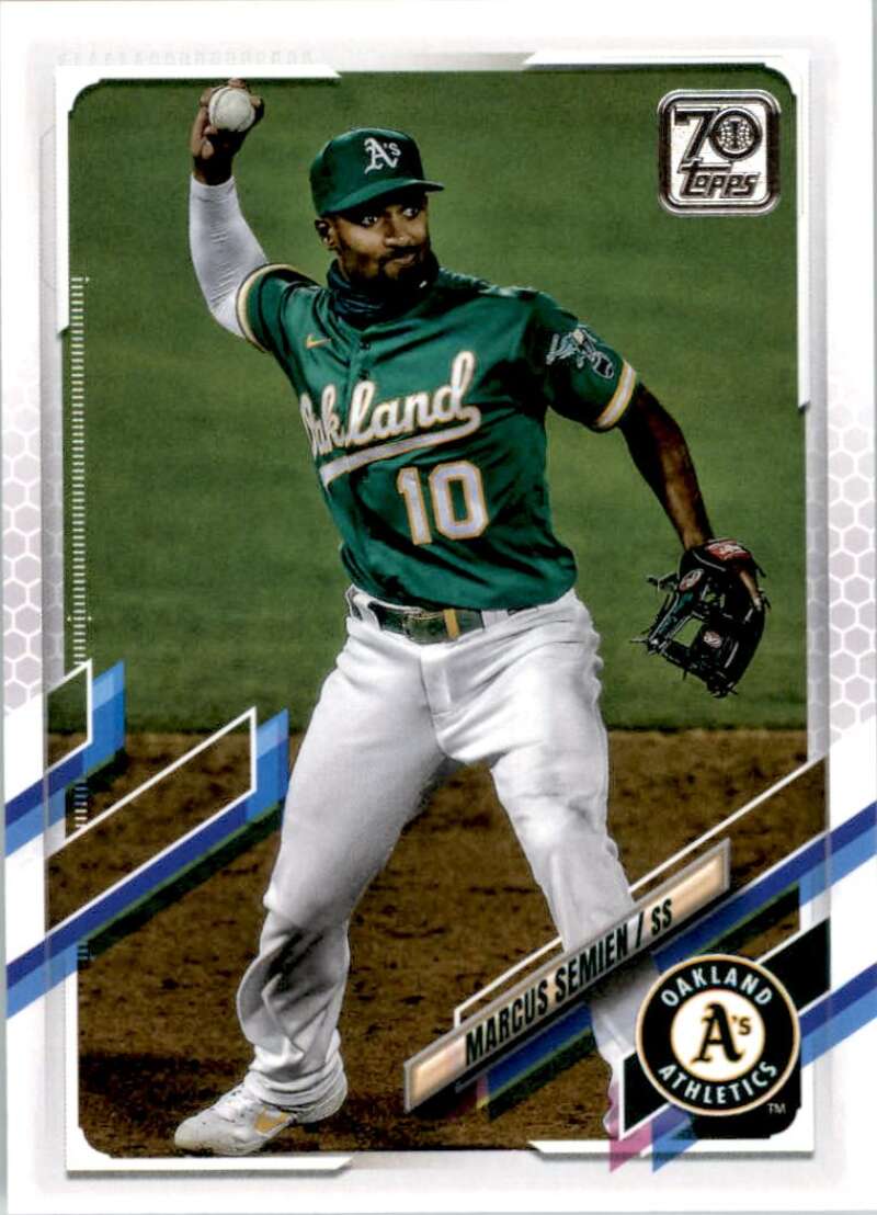 2021 Topps Baseball  #276 Marcus Semien  Oakland Athletics  Image 1