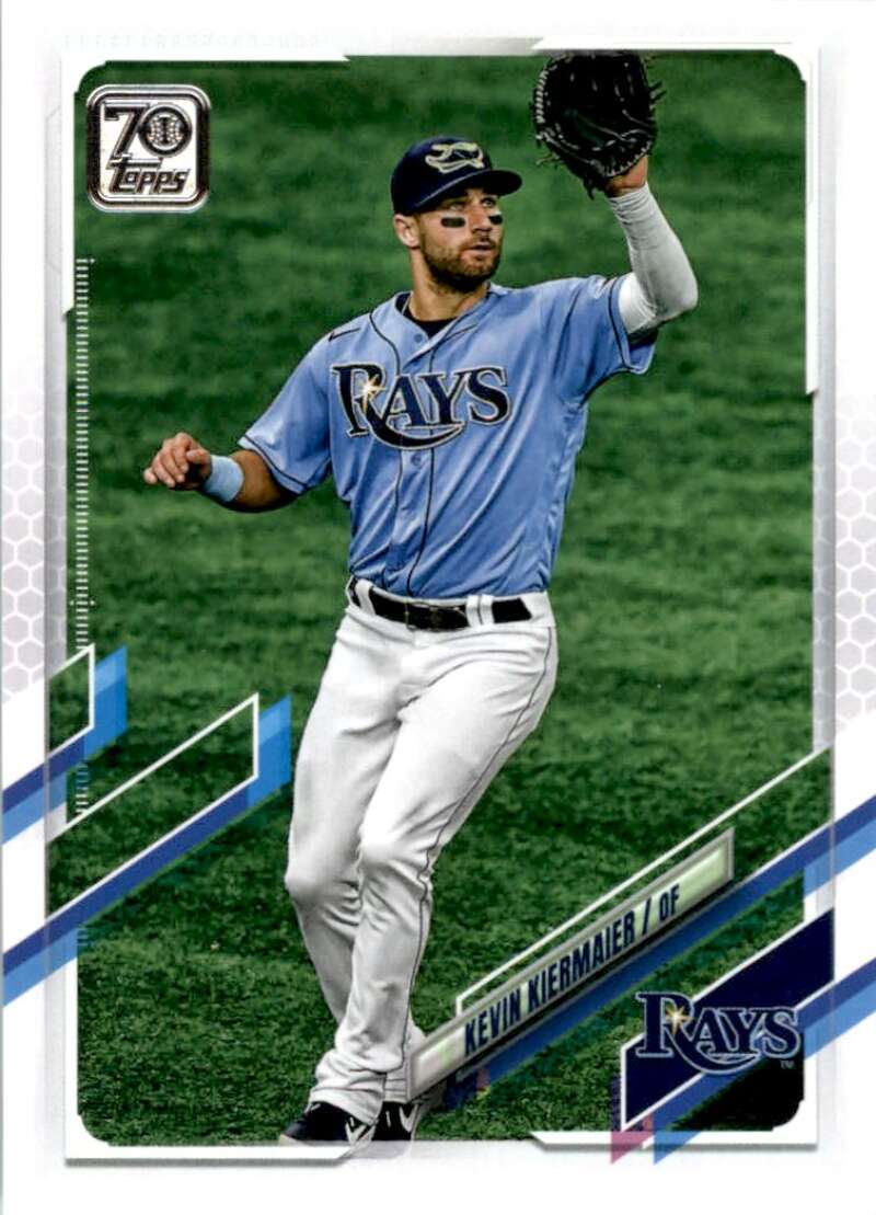 2021 Topps Baseball  #280 Kevin Kiermaier  Tampa Bay Rays  Image 1