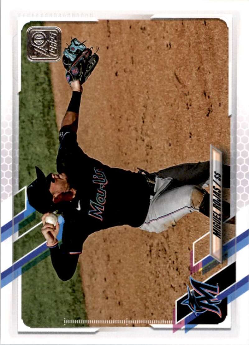 2021 Topps Baseball  #288 Miguel Rojas  Miami Marlins  Image 1