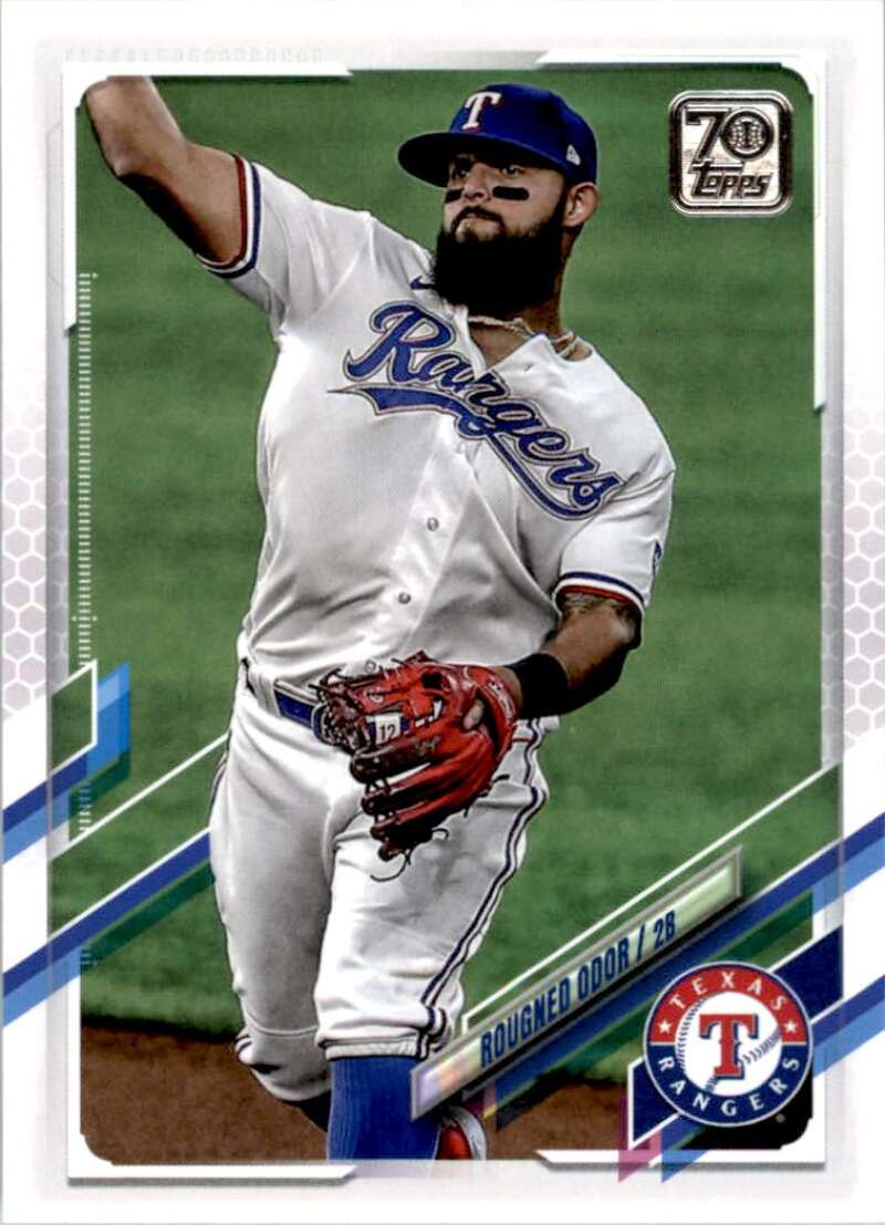 2021 Topps Baseball  #293 Rougned Odor  Texas Rangers  Image 1