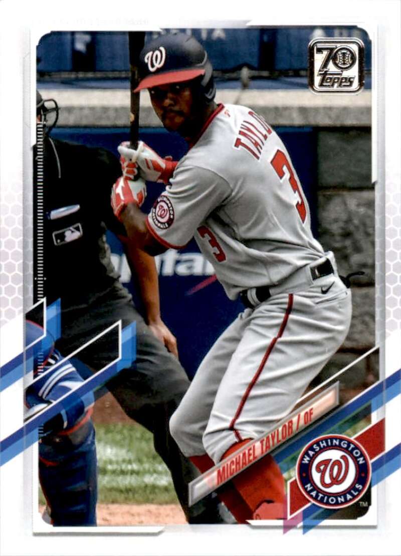 2021 Topps Baseball  #306 Michael Taylor  Washington Nationals  Image 1