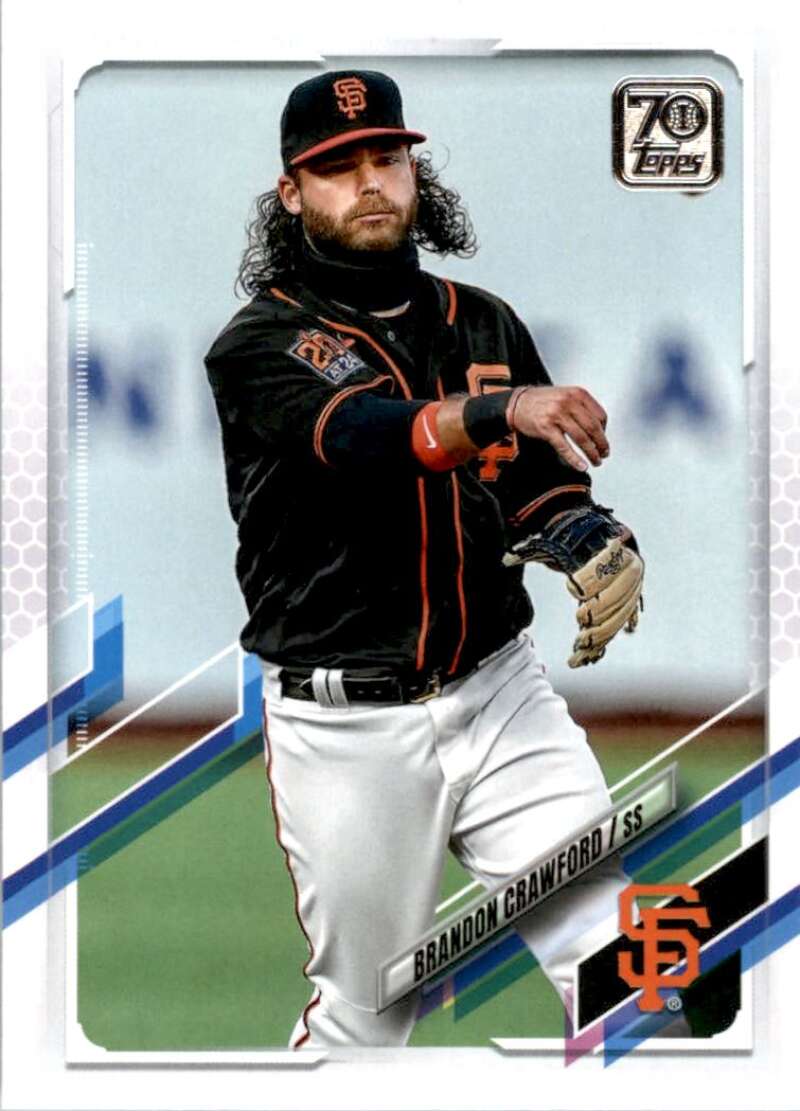 2021 Topps Baseball  #315 Brandon Crawford  San Francisco Giants  Image 1