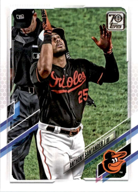 2021 Topps Baseball  #320 Anthony Santander  Baltimore Orioles  Image 1