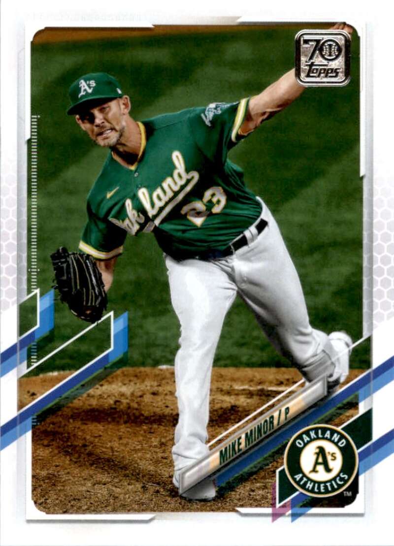 2021 Topps Baseball  #329 Mike Minor  Oakland Athletics  Image 1