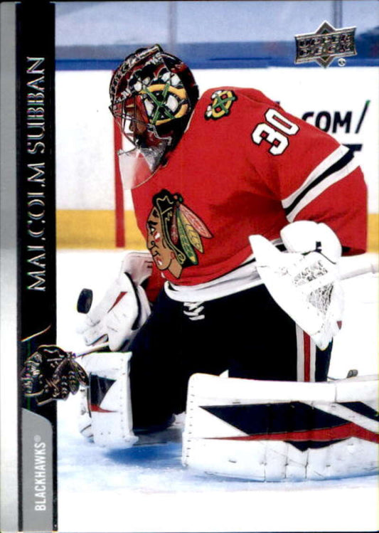 2020-21 Upper Deck Hockey #296 Malcolm Subban  Chicago Blackhawks  Image 1