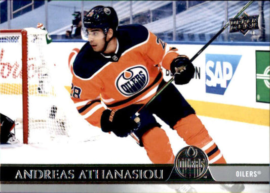 2020-21 Upper Deck Hockey #323 Andreas Athanasiou  Edmonton Oilers  Image 1