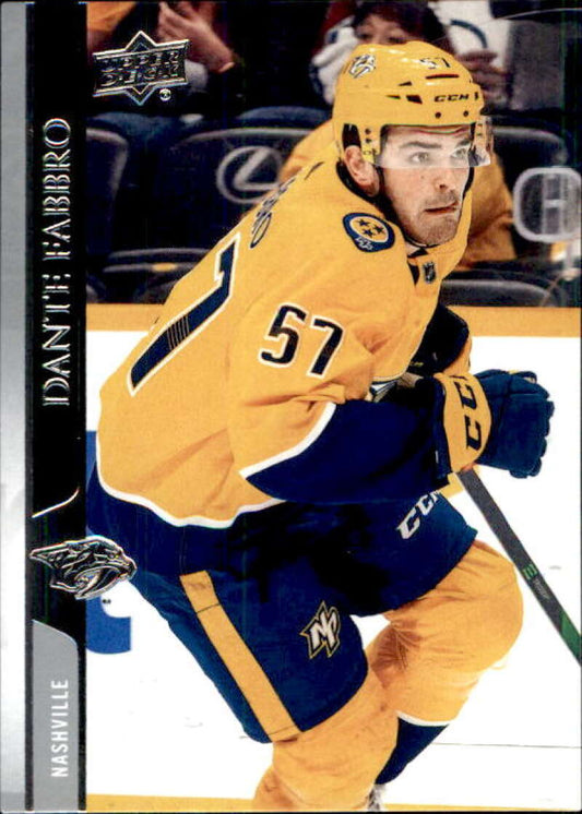 2020-21 Upper Deck Hockey #356 Dante Fabbro  Nashville Predators  Image 1