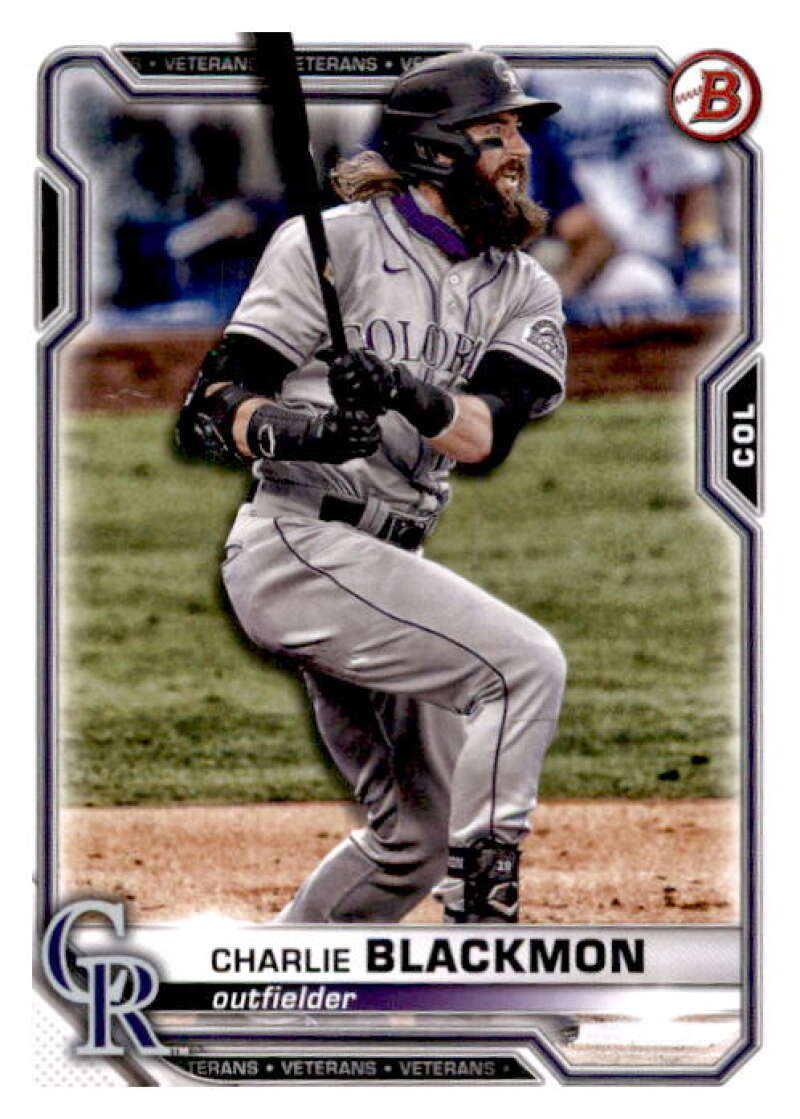 2021 Bowman #4 Charlie Blackmon  Colorado Rockies  V91829 Image 1