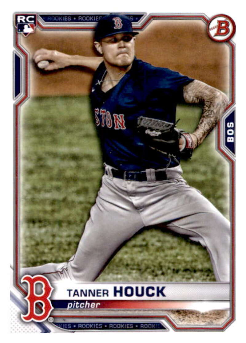 2021 Bowman #21 Tanner Houck  RC Rookie Boston Red Sox  V91841 Image 1