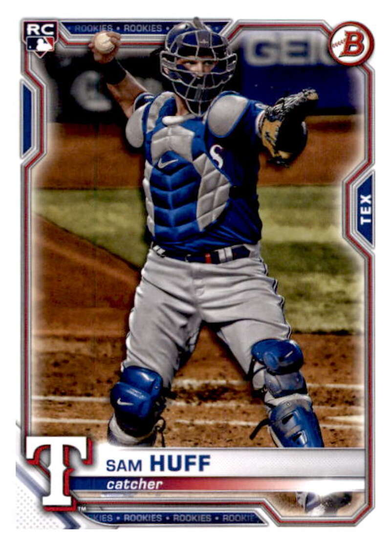 2021 Bowman #23 Sam Huff  RC Rookie Texas Rangers  V91843 Image 1
