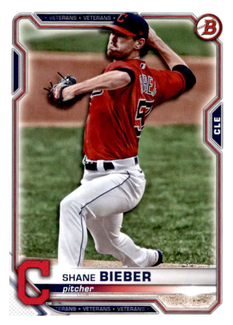 2021 Bowman #28 Shane Bieber  Cleveland Indians  V91848 Image 1